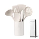white kitchen utensil set
